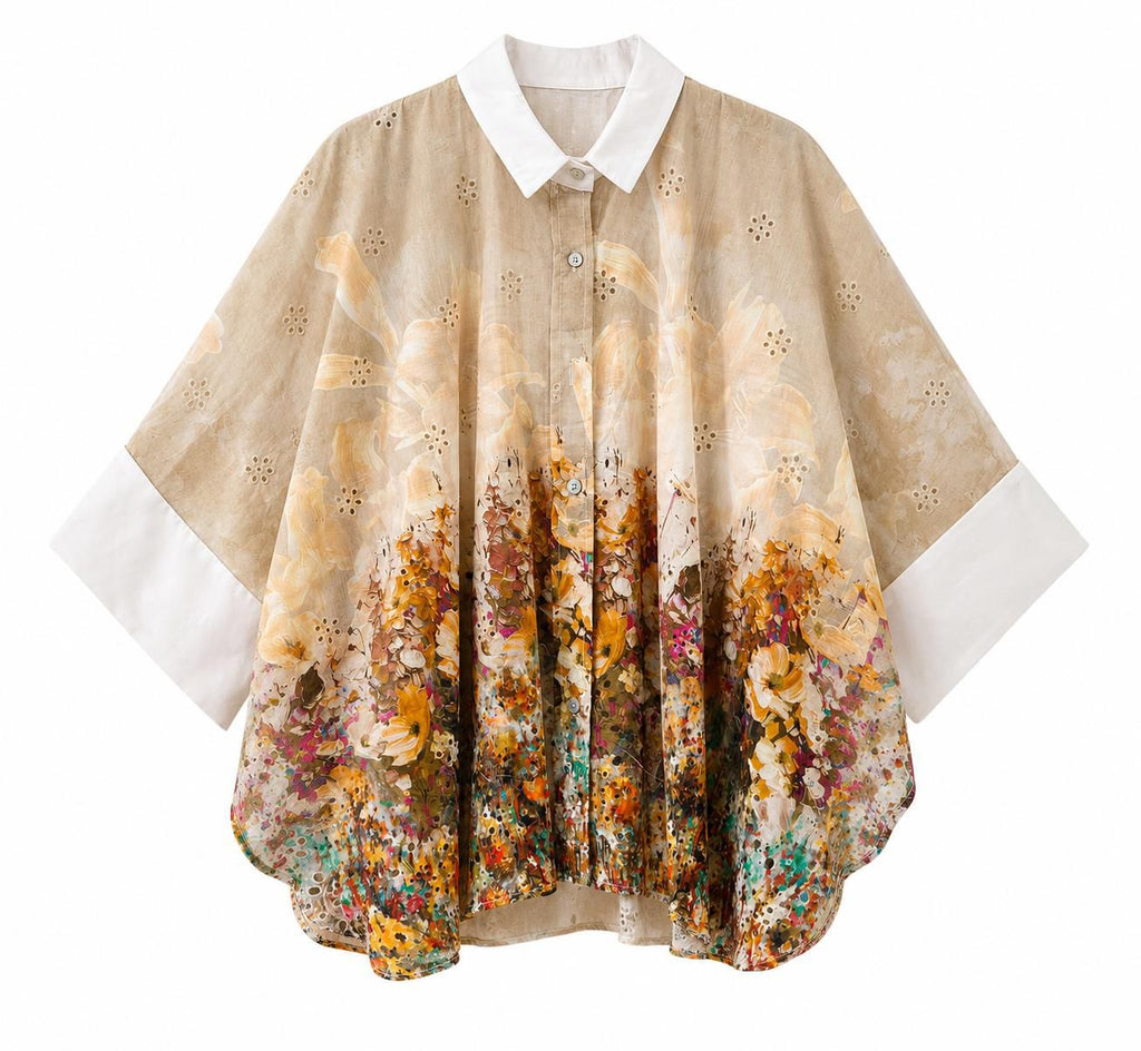 Camicia in fantasia oversize