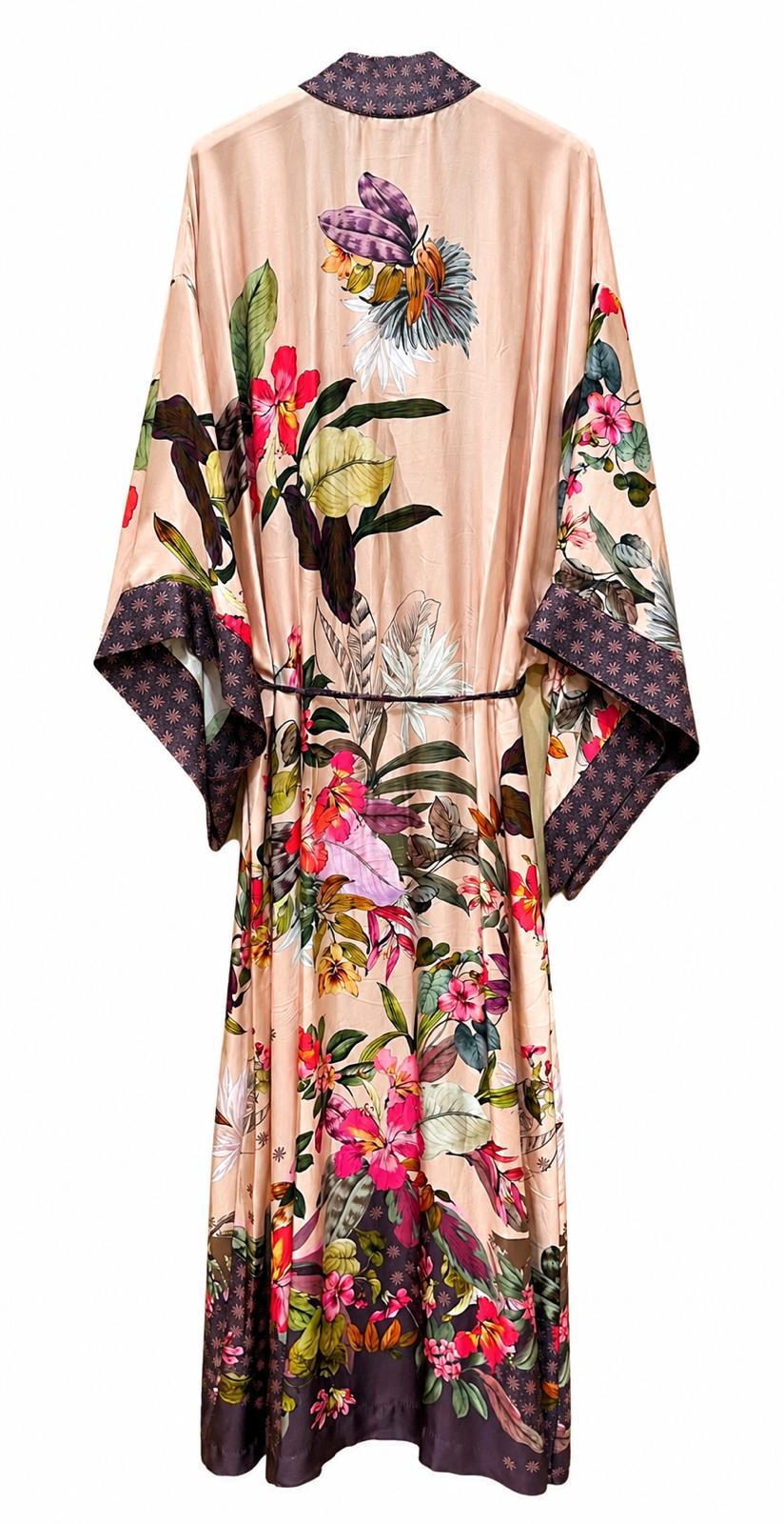 Kimono lungo in fantasia floreale