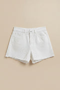 short denim ricamo