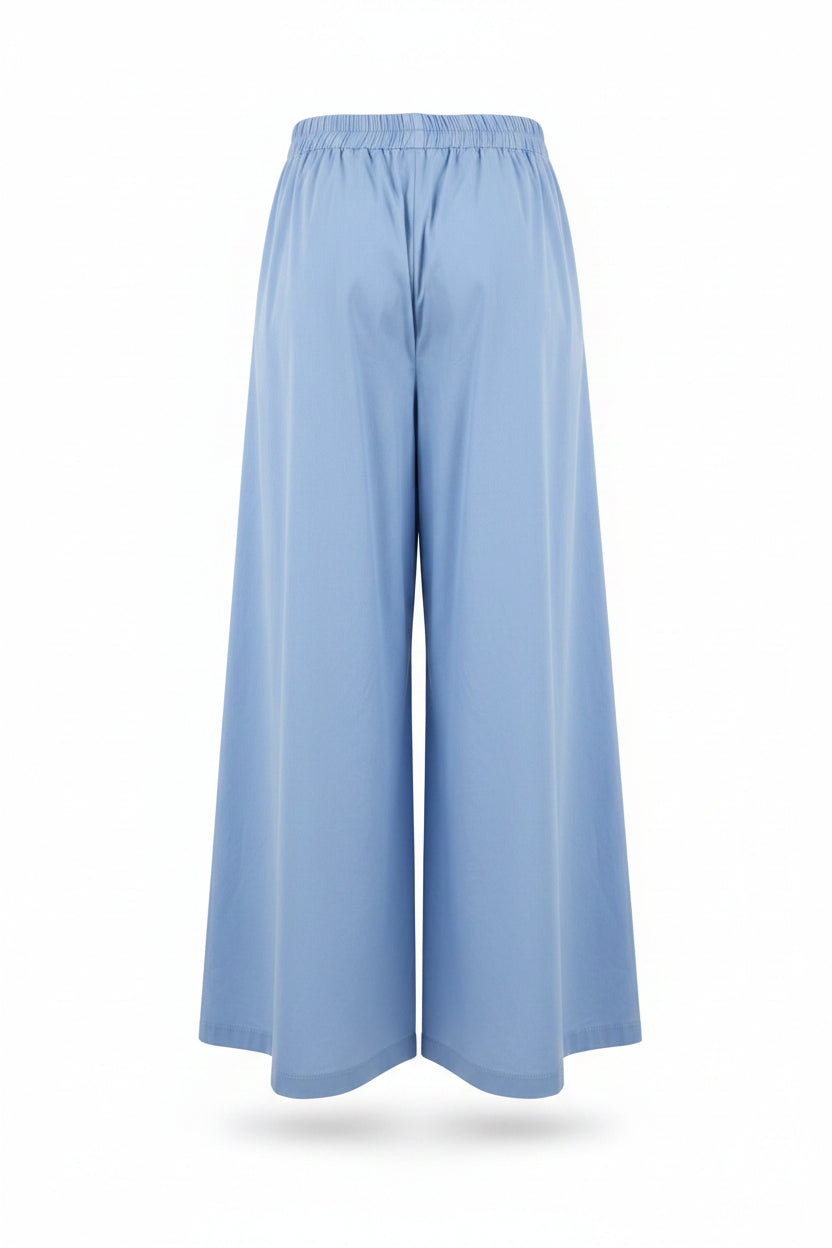 pantalone wide leg azzurri