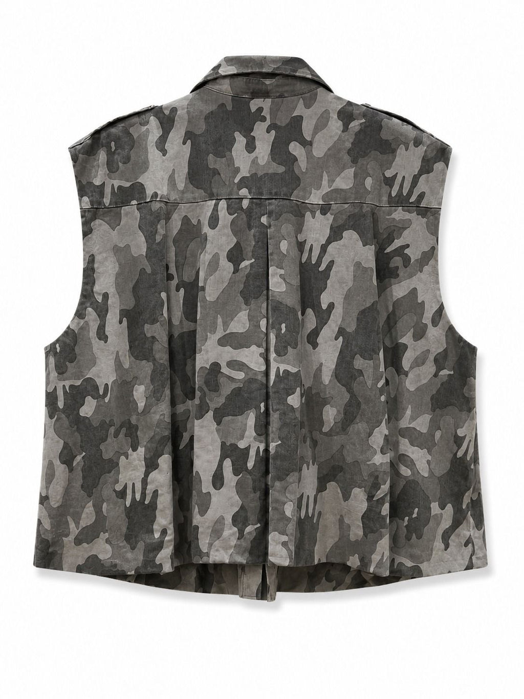 Gilet camouflage grigio