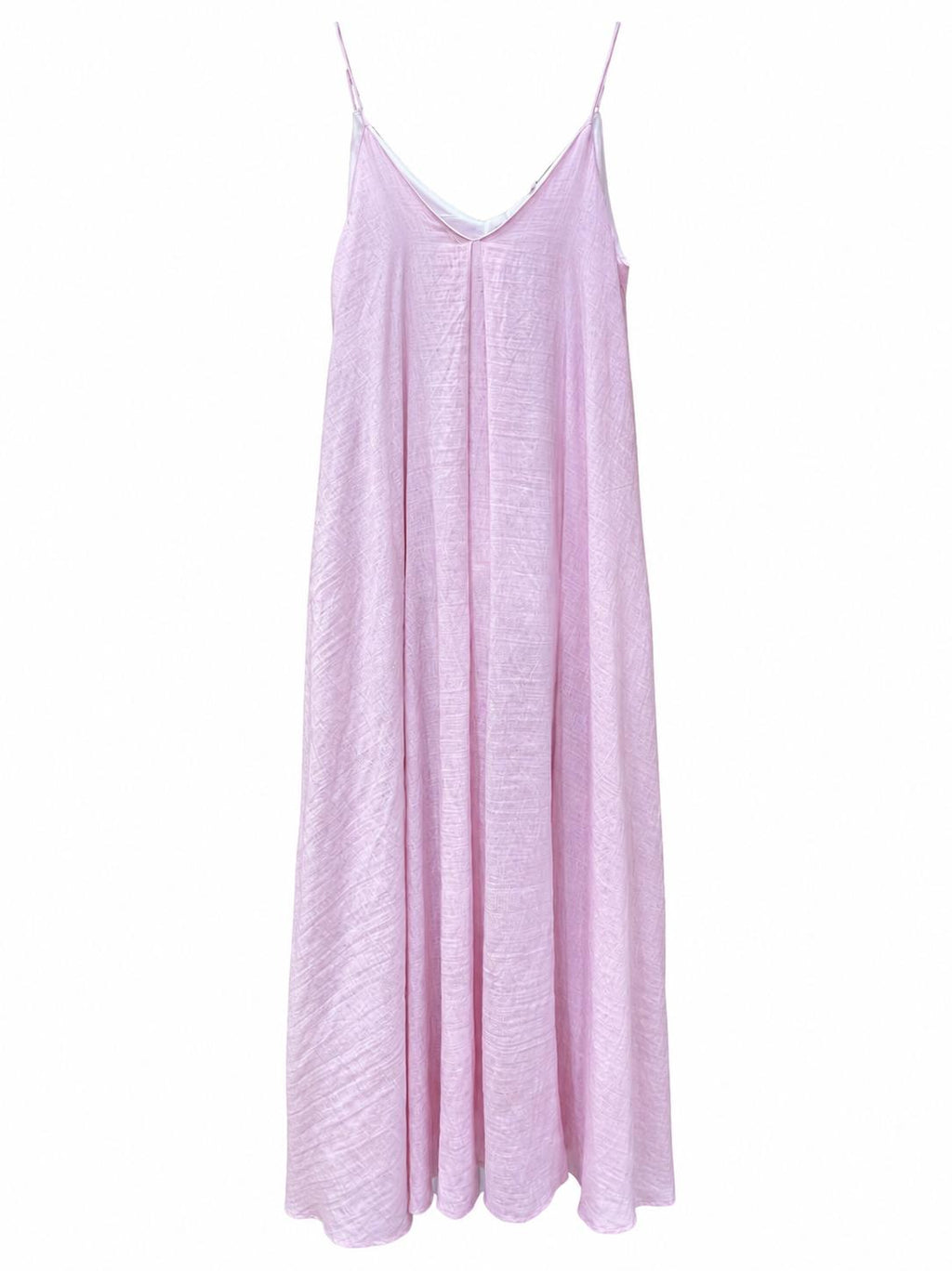 Vestito rosa spalline