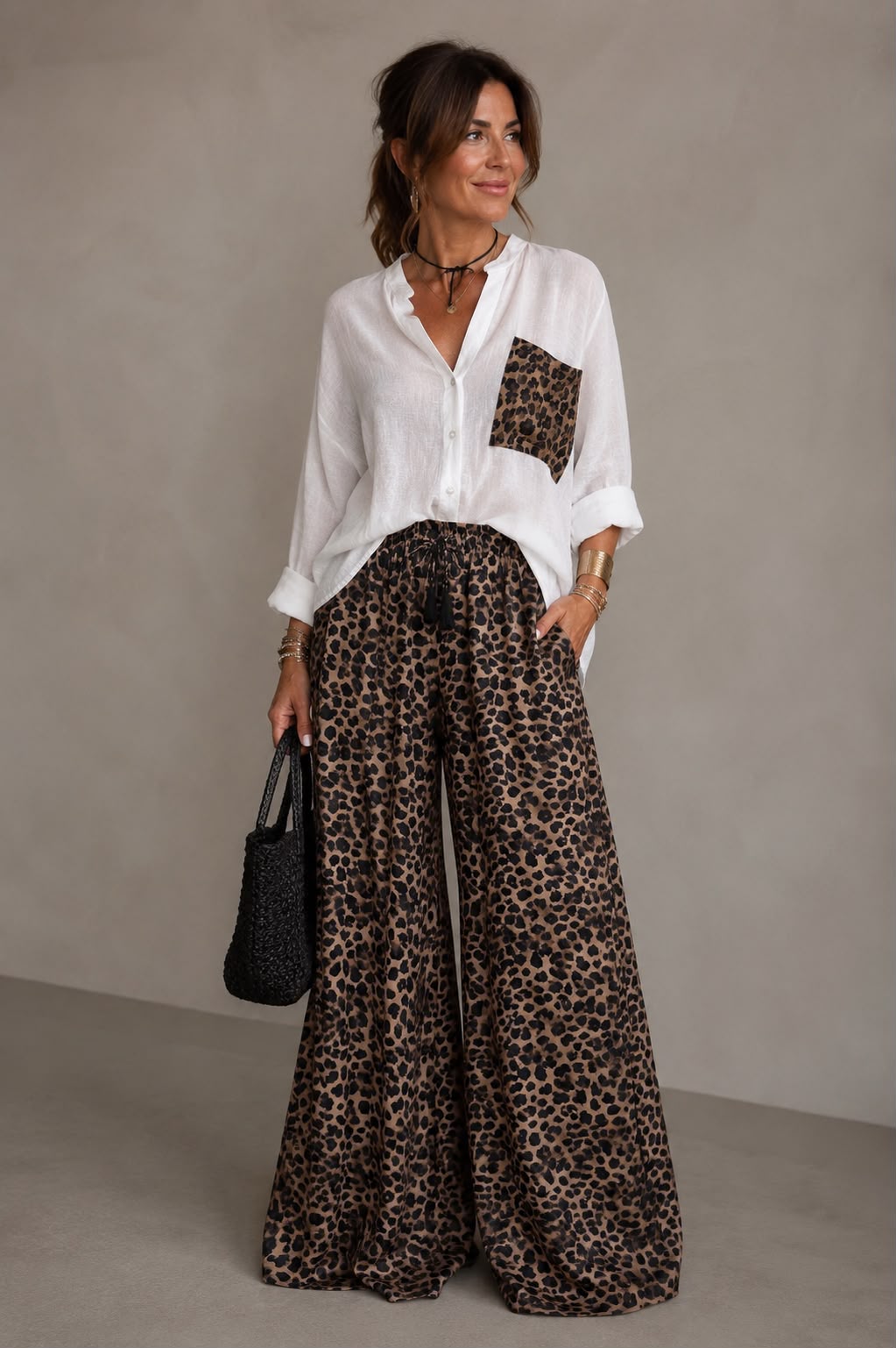 Pantalone palazzo Animalier