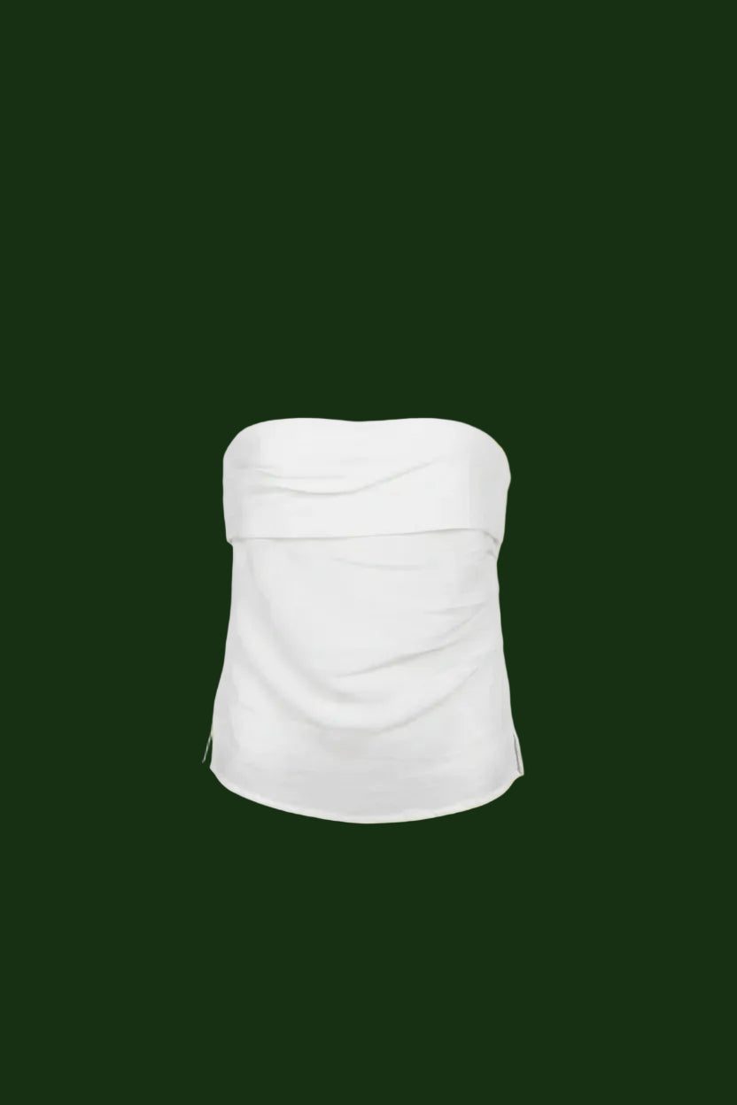 top drappeggiato Bianco