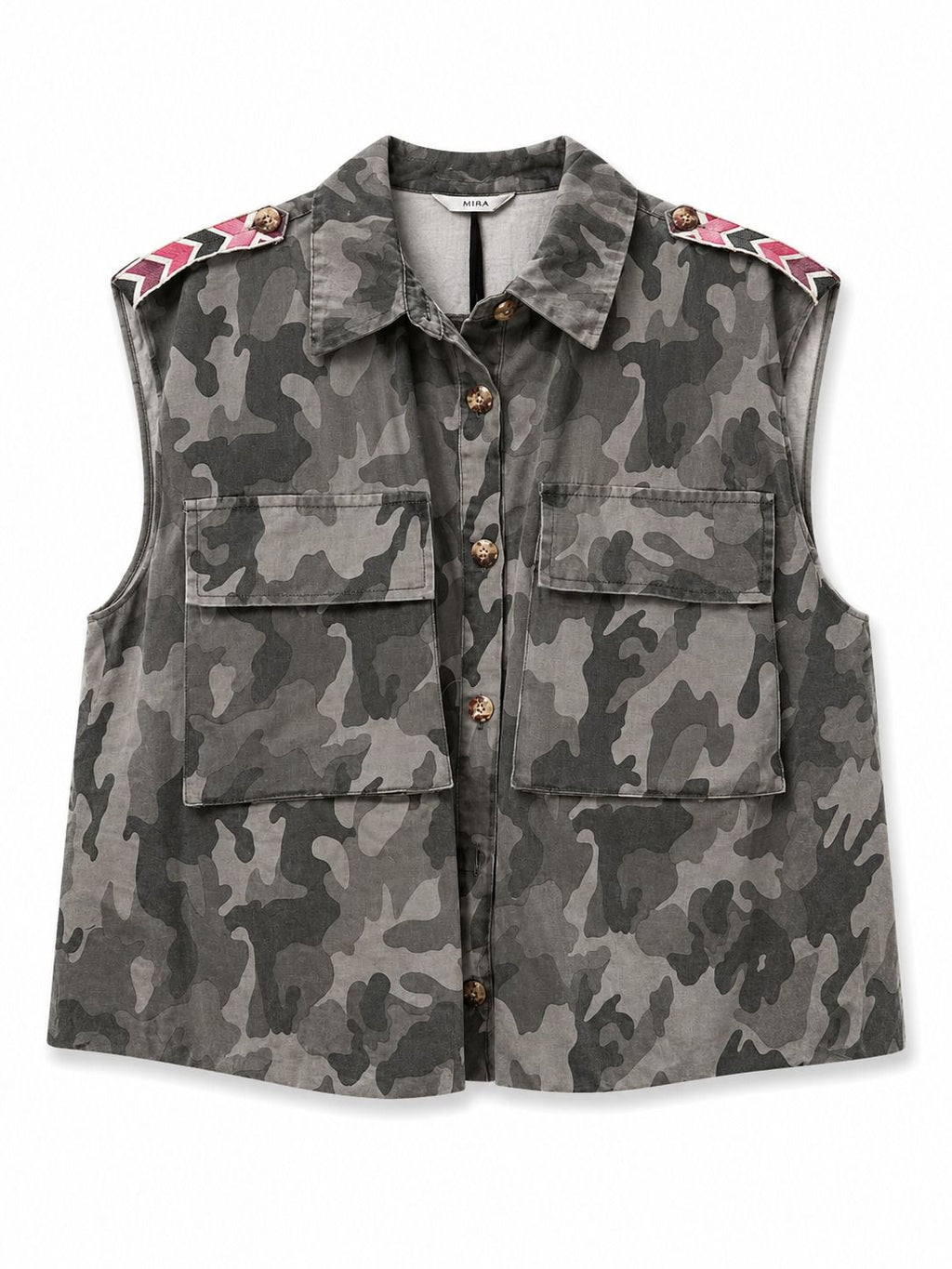 Gilet camouflage grigio