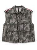 Gilet camouflage grigio
