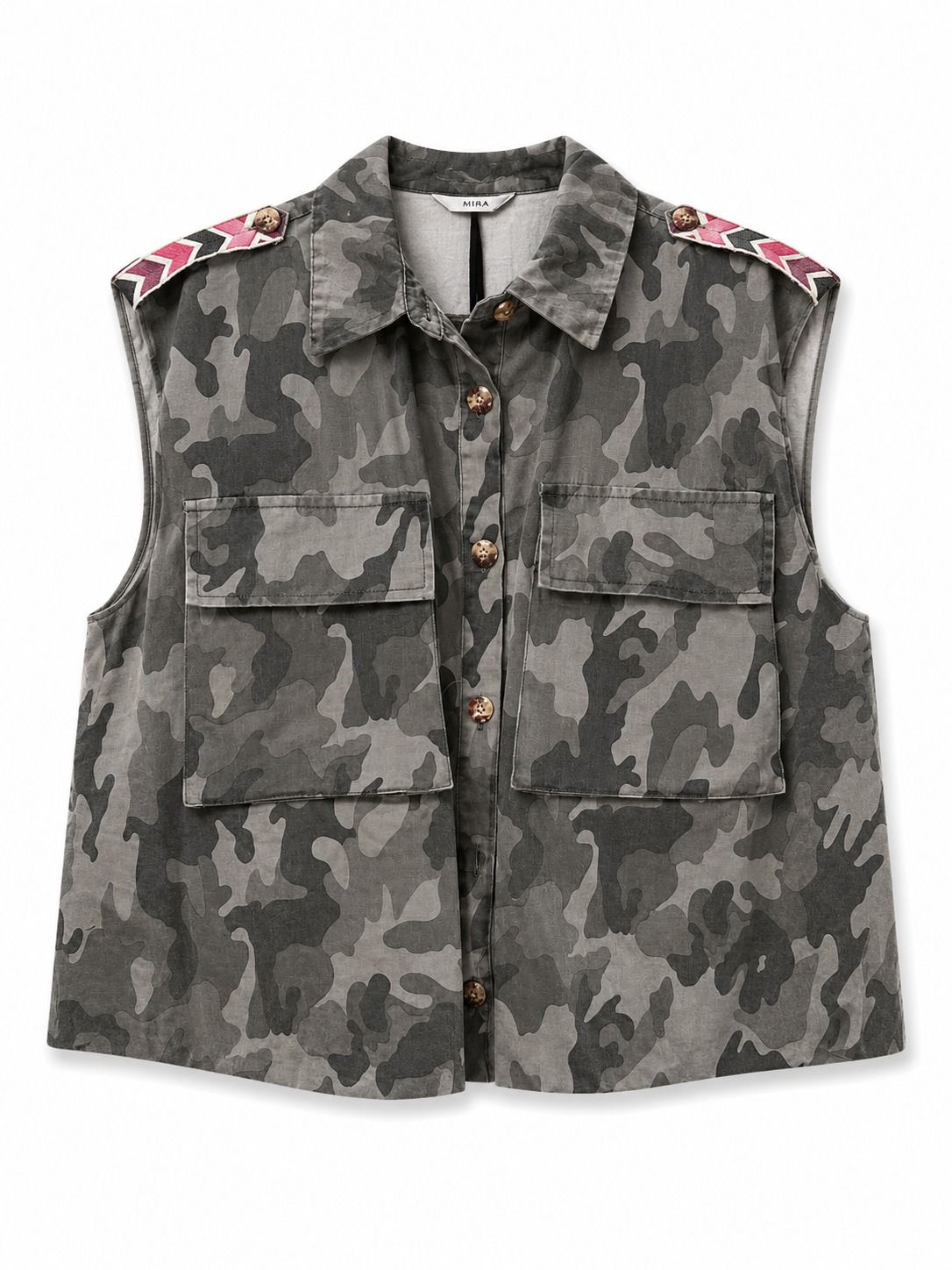 Gilet camouflage grigio