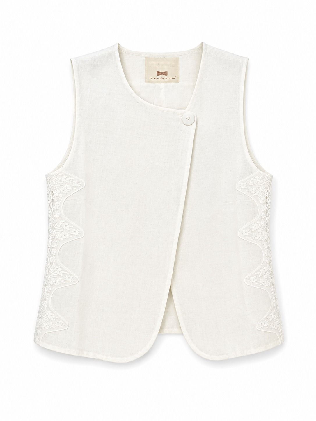 Gilet burro con pizzo laterale