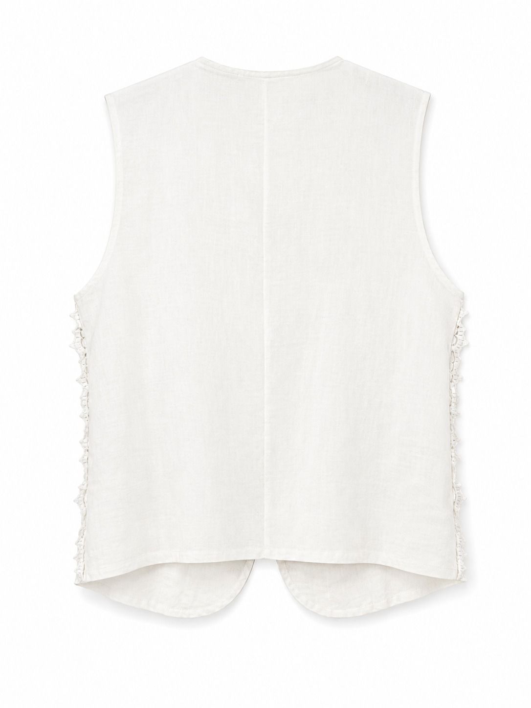 Gilet burro con pizzo laterale