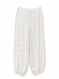 Pantalone Boho con applicazione in pizzo