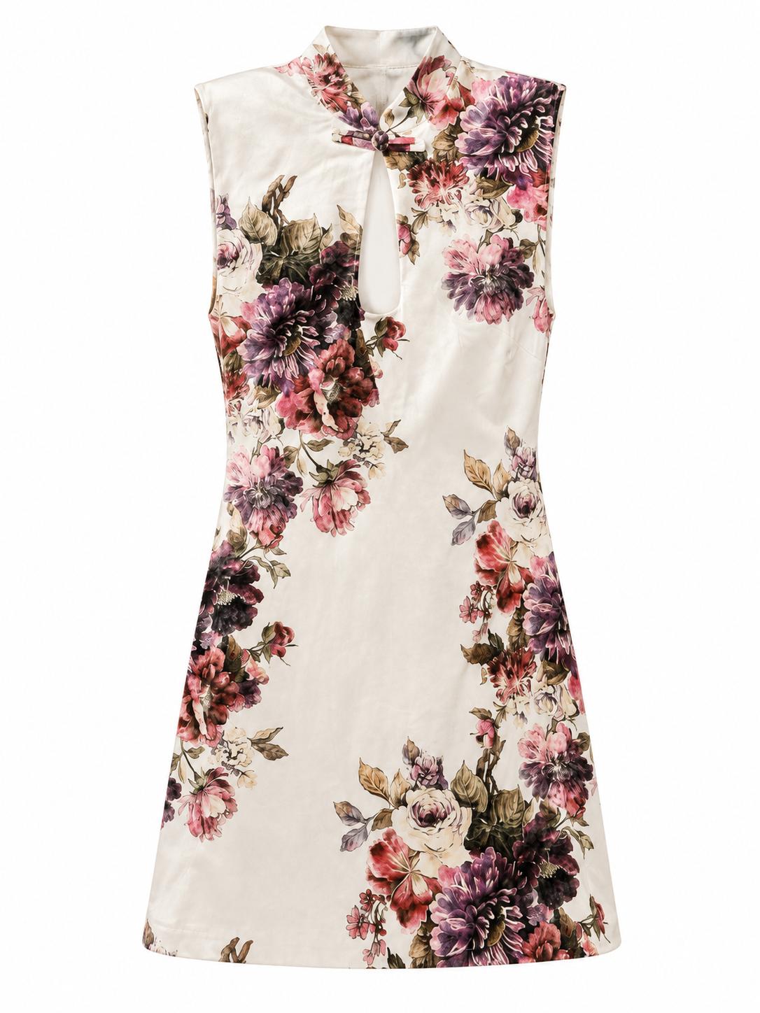 Vestito corto stile coreano floreale