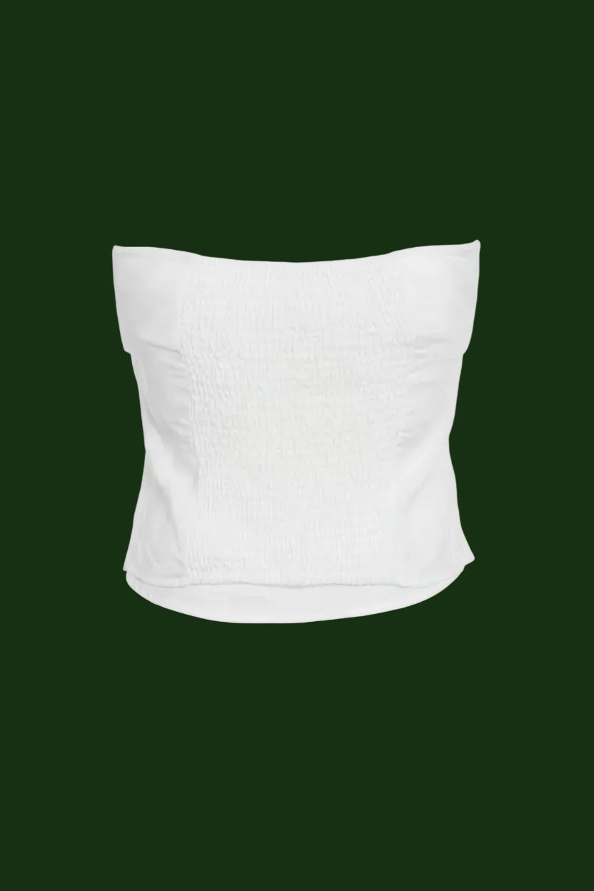 top drappeggiato Bianco