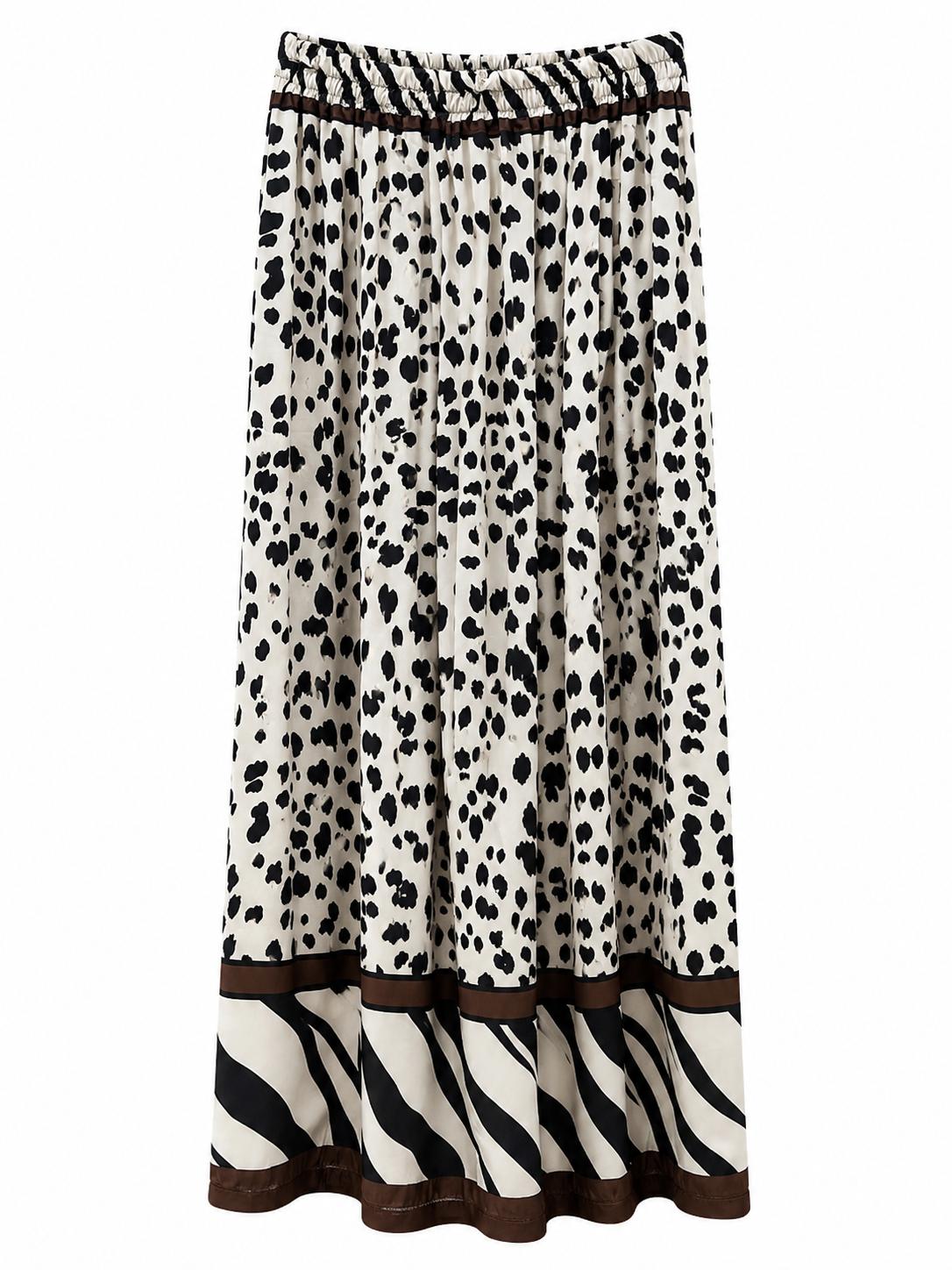 Pantaloni wide leg Animalier