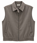 gilet in tessuto con zip