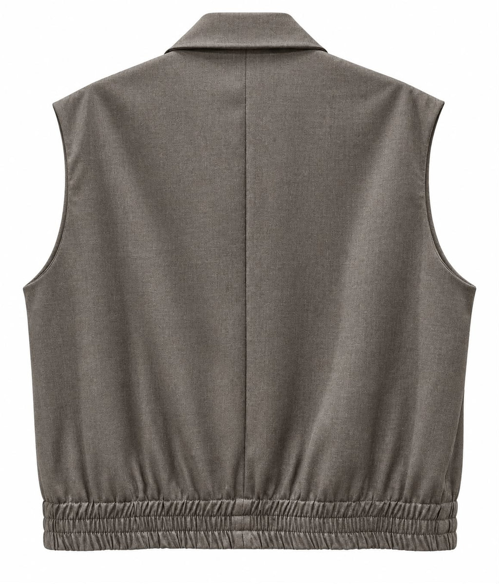 gilet in tessuto con zip