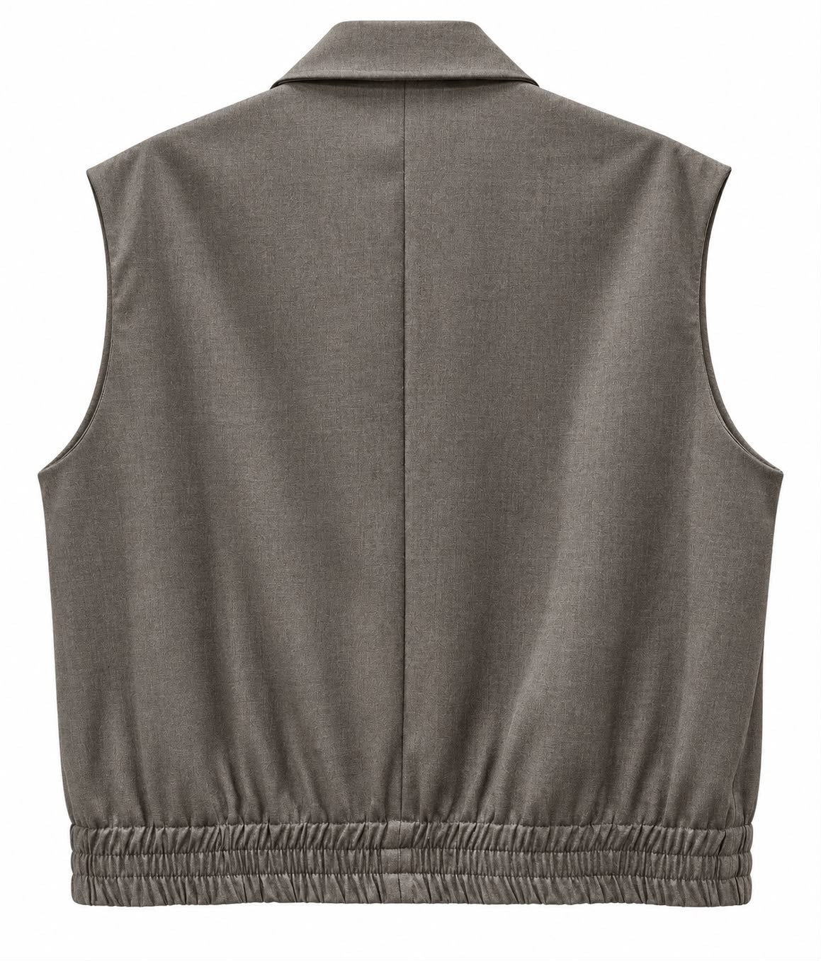 gilet in tessuto con zip