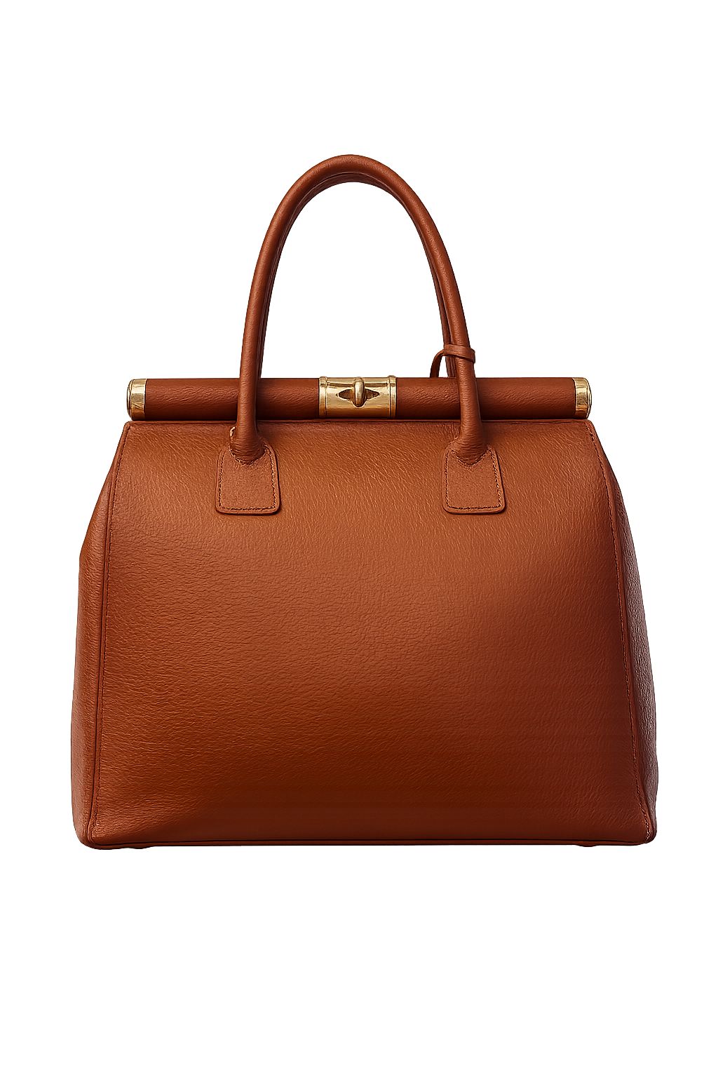 borsa strutturata Cognac
