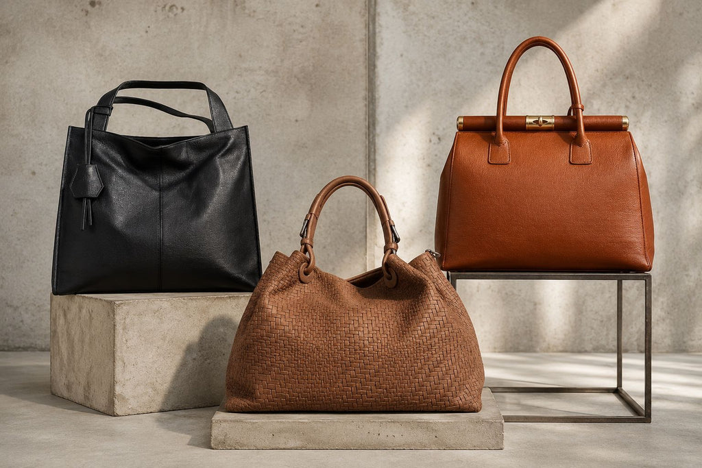 Borsa pelle Stampata Cipria