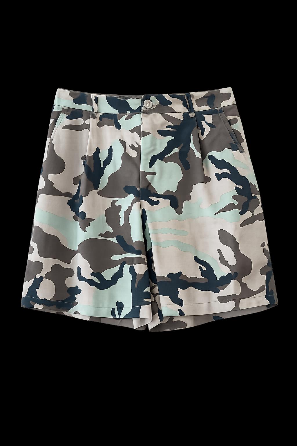 Short in tela camouflage