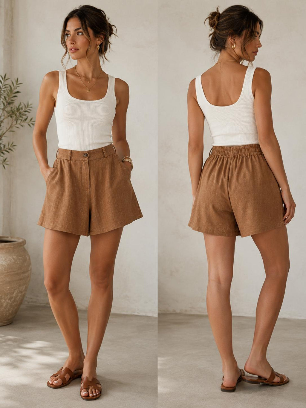Short morbidi misto lino