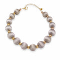 Collana girocollo con Perle rivestite in tessuto