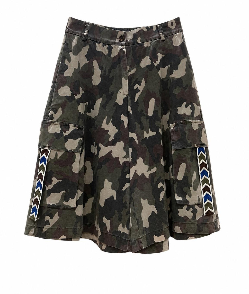 Bermuda camouflage verdi