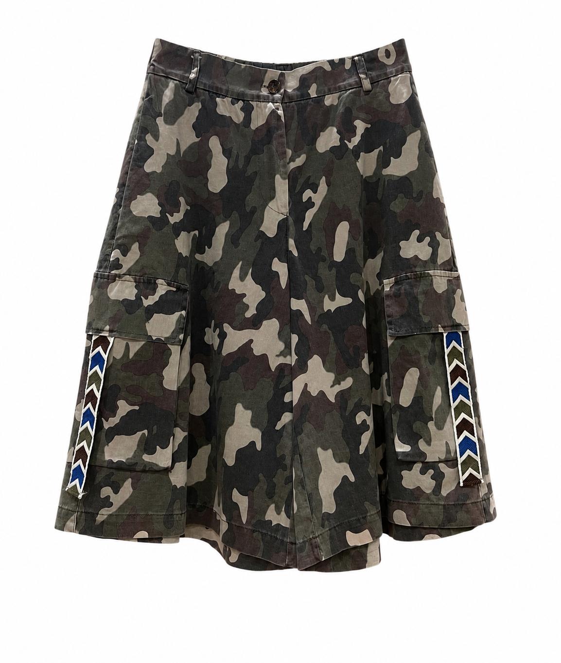 Bermuda camouflage verdi