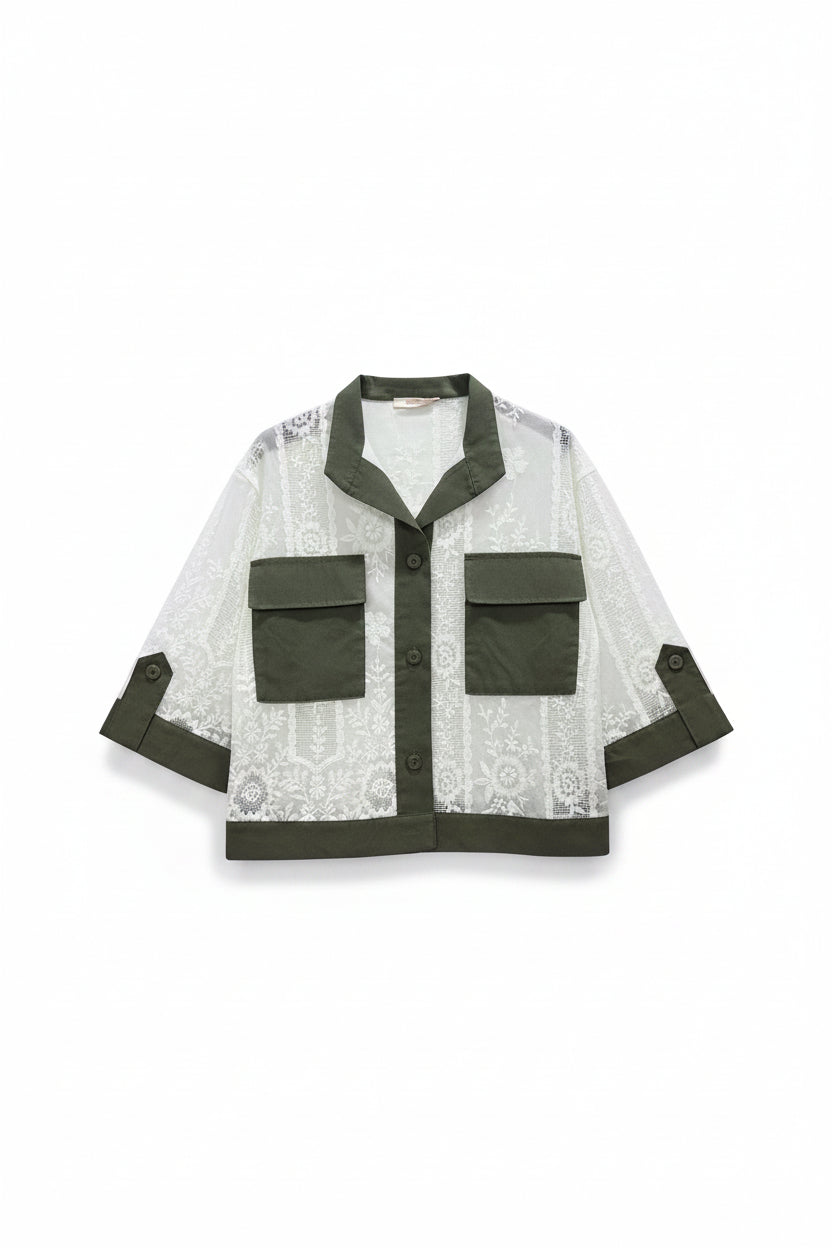 Camicetta pizzo militare