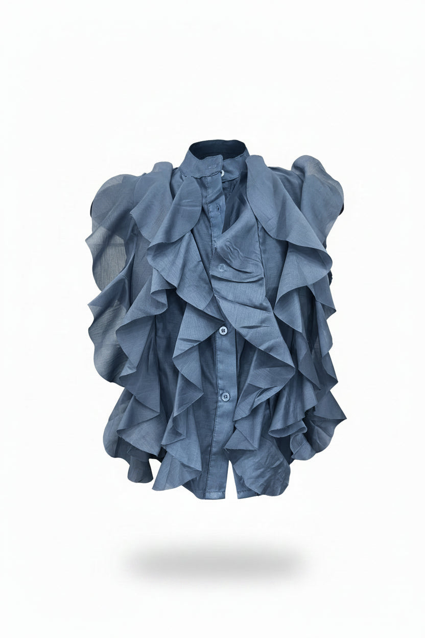 blusa volant