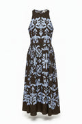 vestito fantasia marrone azzurro