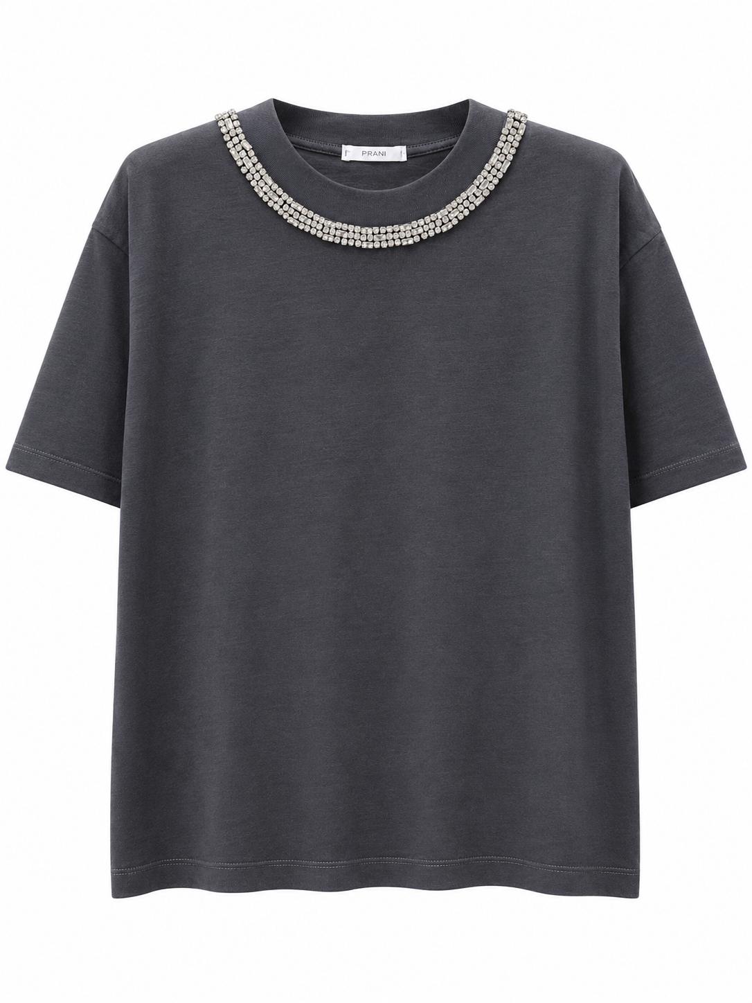 T-shirt maniche corte con Swarovski