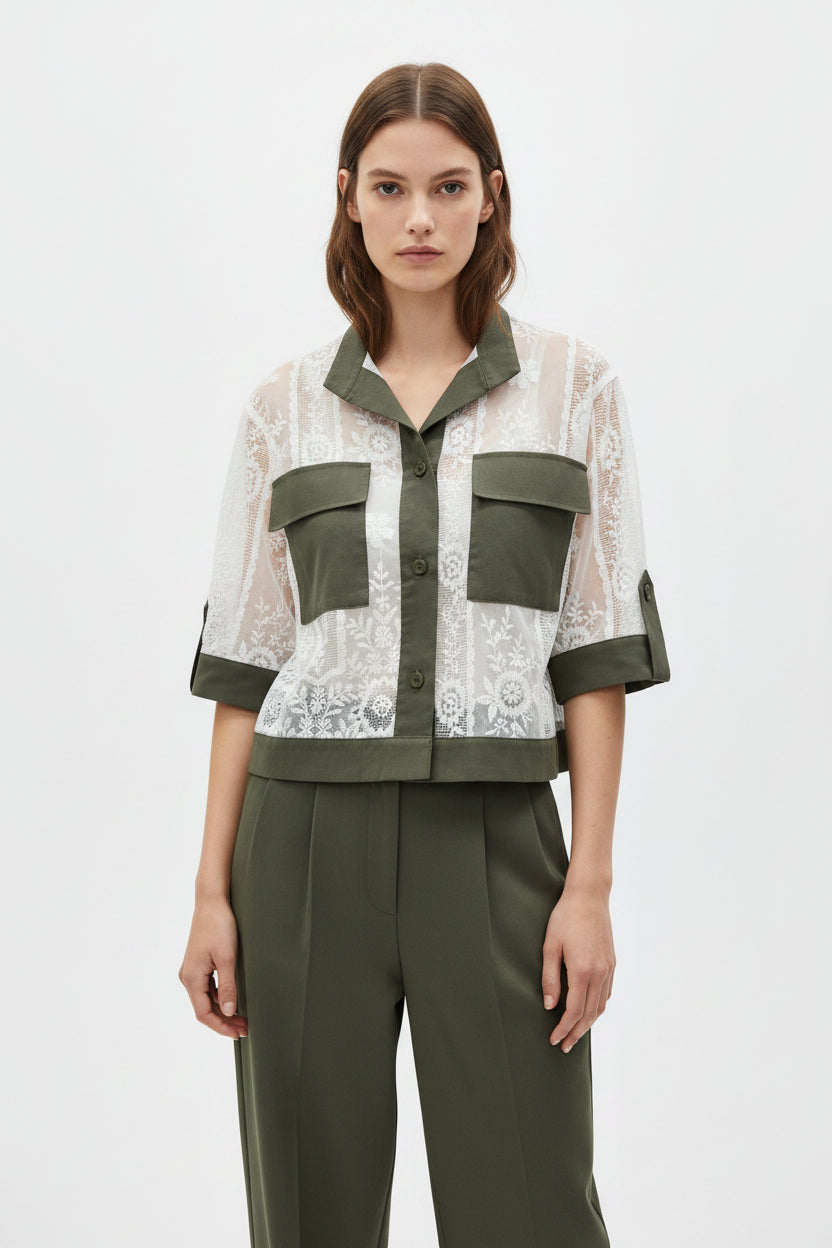 Camicetta pizzo militare