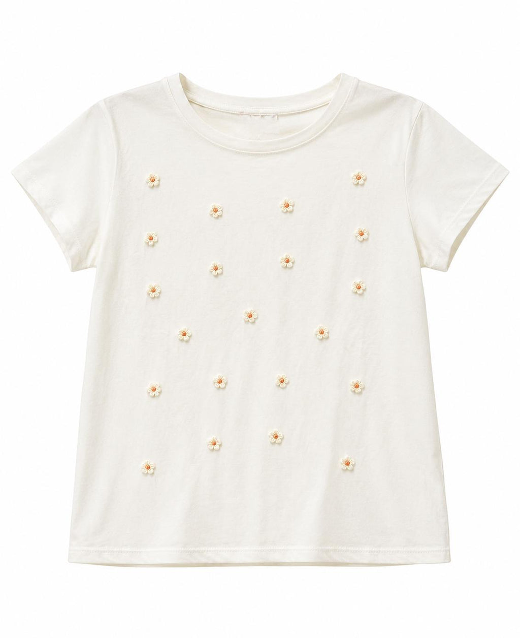 T-shirt Burro con margherite applicate
