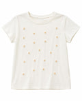T-shirt Burro con margherite applicate