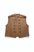 gilet bottoni cognac