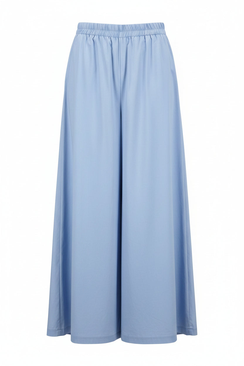 pantalone wide leg azzurri
