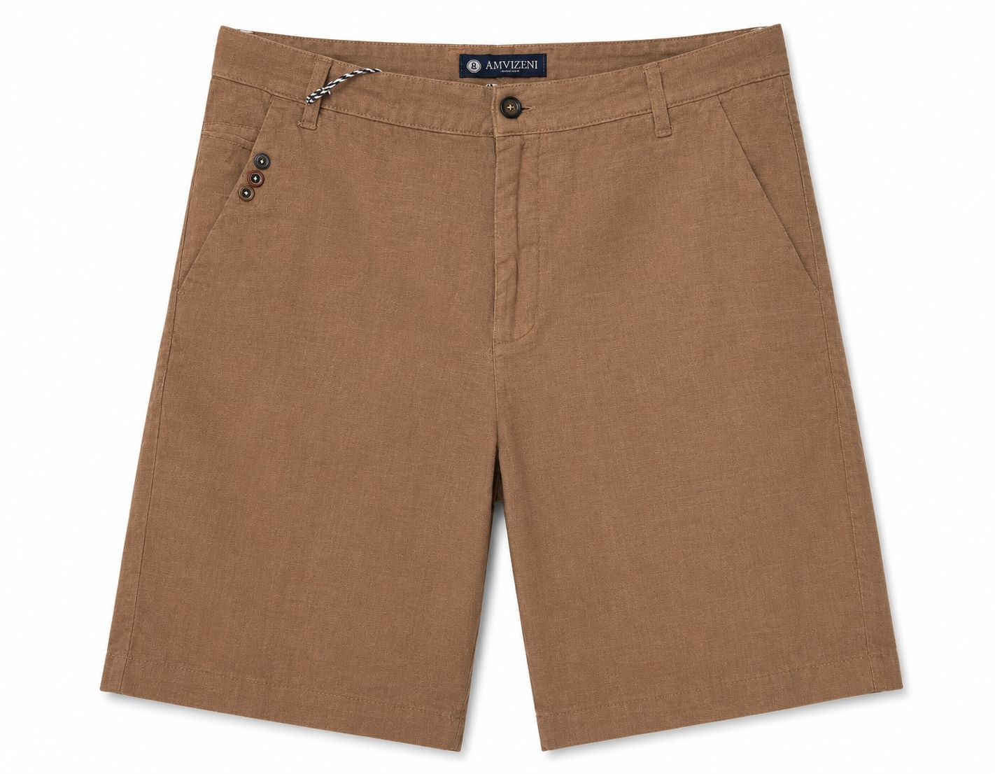 Bermuda uomo lino COGNAC