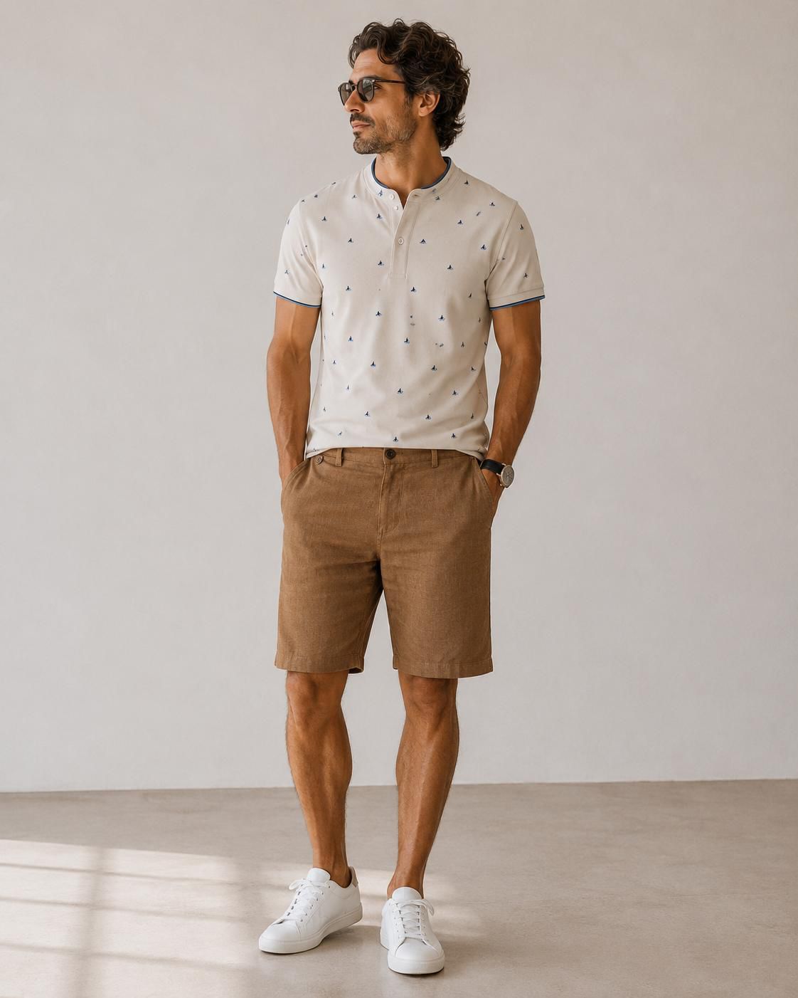 Polo Uomo con barchette coreana